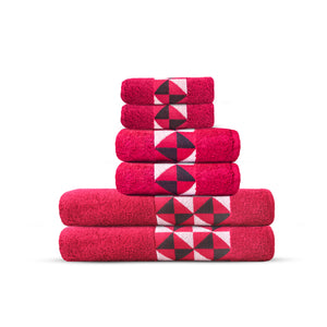 Luxury Living Towels - Maroon Red